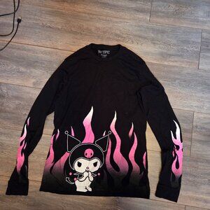 Hottopic Kuromi flame Graphic long sleeve tee!